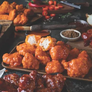 a table full of food