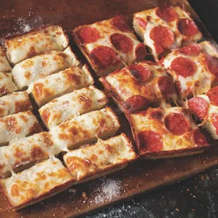 pepperoni and cheese squares