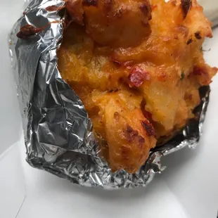 Friday lunch special Seafood Stuffed Baked Potato