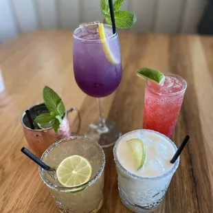 Handcrafted cocktails.. large variety on the menu