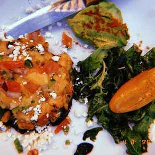Chicken Stuffed Portobello Mushroom