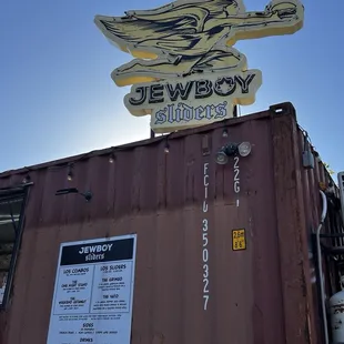 Sign and menu on the truck