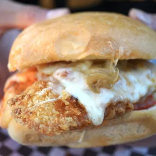 Chicken Parm sandwich. @coreyd123 on insta