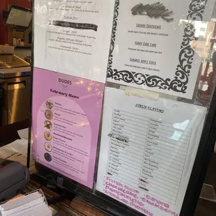 Mgmt doesn&apos;t keep up with its own menu - staff crosses out 86&apos;d stuff in black and in pink, new stuff - real professional - Not!