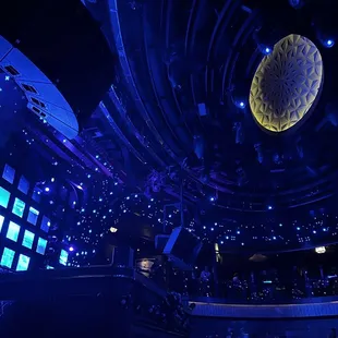 a view of the stage from the top of the stairs