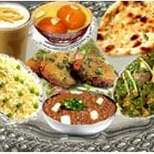 a platter of indian food