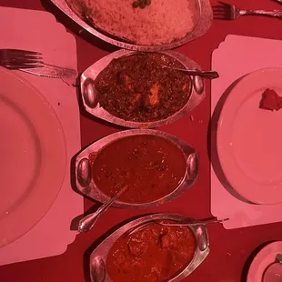 a variety of indian food