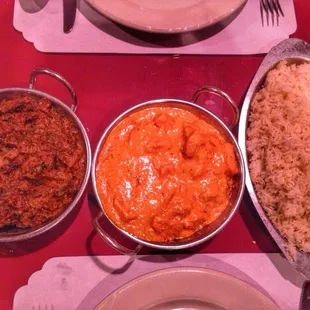 Lamb Saag, Chicken Tikka Masala, and fragrant Basmati Rice for two @ Jewel of India Restaurant in Westminster, CO.