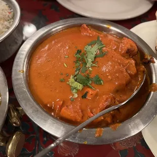 a variety of dishes of food