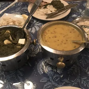 Our Saag Paneer and Dal Tadka
