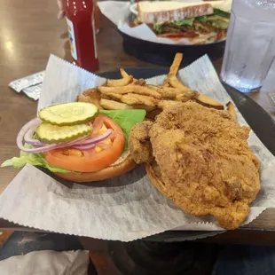 Pork tenderloin sandwich