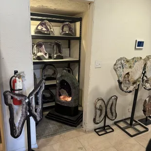 More of the museum area with some light up geodes