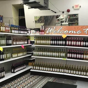 a wide selection of wine