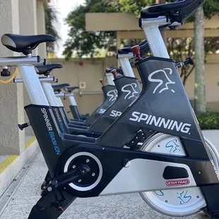 Outdoor spin class on a beautiful morning!