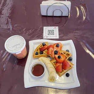 Their waffles with fruit are to die for