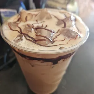 a cup of iced coffee