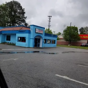 Restaurant front and side.