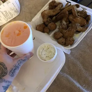 Extremely small side portions for $33 plus the soda was supposed to be a full bottle and we got a cup full of ice