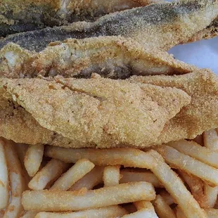 Pick any two combo - flounder and whiting. Omitted the bread and coleslaw.