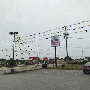 a view of a parking lot