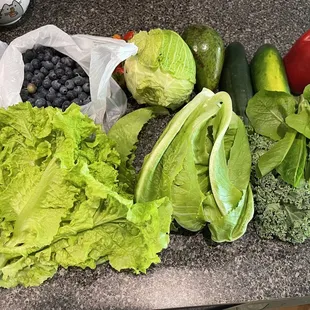 Our veggie and berry hail!