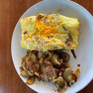 Western Omelet with home made hash.