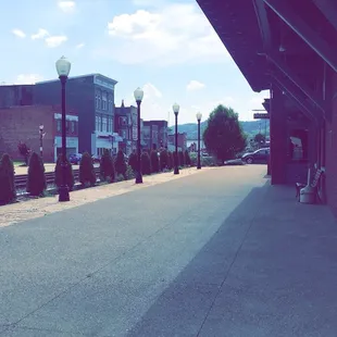 Outside view with train tracks in background