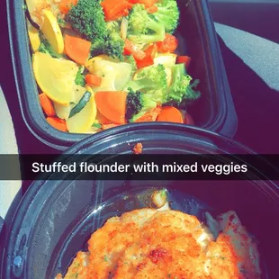 The best Stuffed Flounder meal I've ever had in my life!