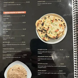 menu, pizza