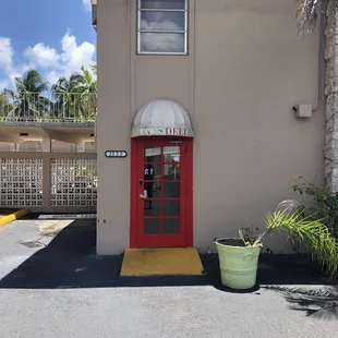 It&apos;s hard to find, but worth it. This is the front door.