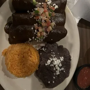 Brisket Mole Enchiladas Platillo