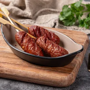 a close up of a plate of food