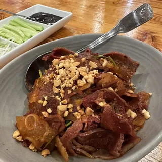 Sliced Beef and Ox Tongue in Chilli Sauce