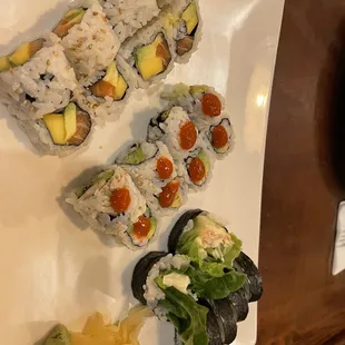 a plate of sushi