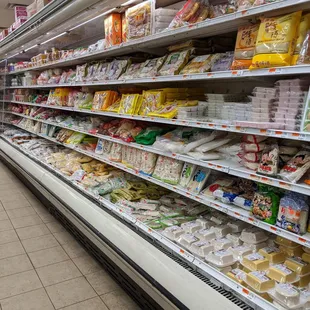 shelves of food and snacks
