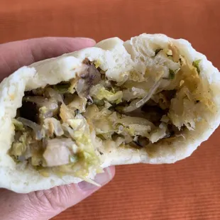 Inside the Vegetable Bao Zhi. So great!