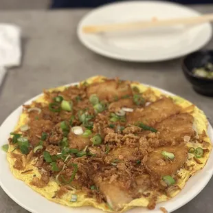 a plate of food on a table