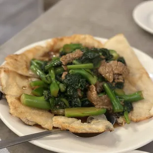 a plate of food on a table