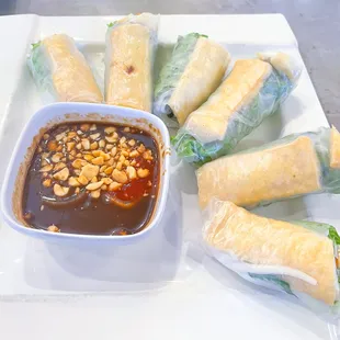 Soft tofu spring rolls