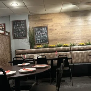 interior, sushi and sashimi