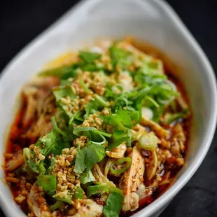 a close up of a dish