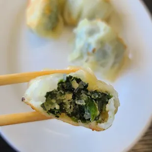 Interior of Spinach, Tofu, and Vermicelli Dumpling  06-30-2021