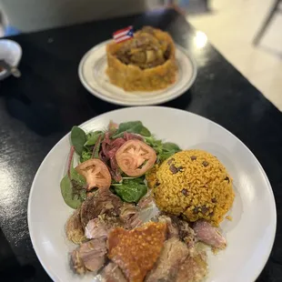 Pernil y arroz con gandules