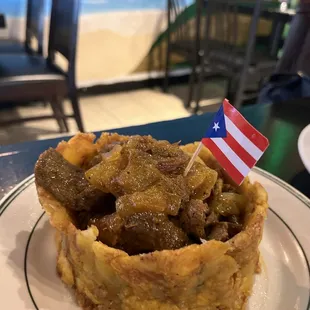 Mofongo con bistek