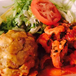 Mofongo Camarones En Salsa