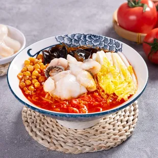 Tomato Soup Fish Slices Rice Noodles (番茄鱼片米粉）