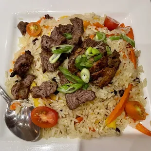 Plov with beef