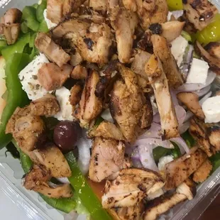 Chicken greek salad