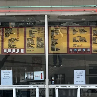 A little blurry but updated prices. March 2023
