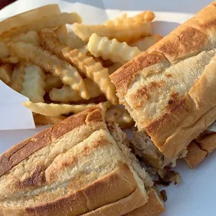 Chicken Steak w/ provolone cheese, lettuce, and mayo.